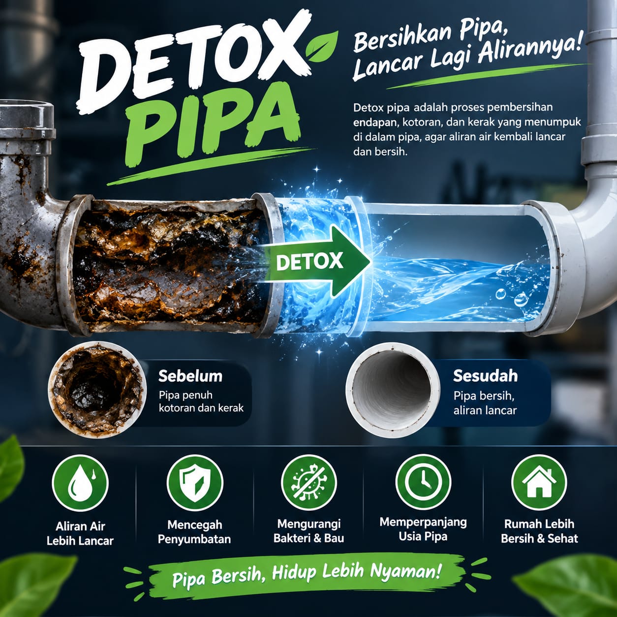 Detox & Cuci Jalur Pipa Air