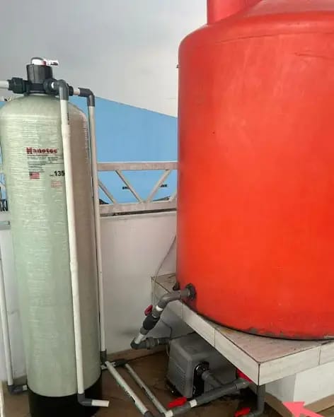 Filter FRP 1354 Kapasitas Besar + Toren Penampungan